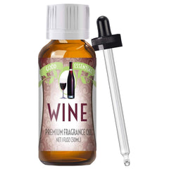 Good Essential wine fragrance oil in an amber bottle, perfect for diffuser use and candle making.