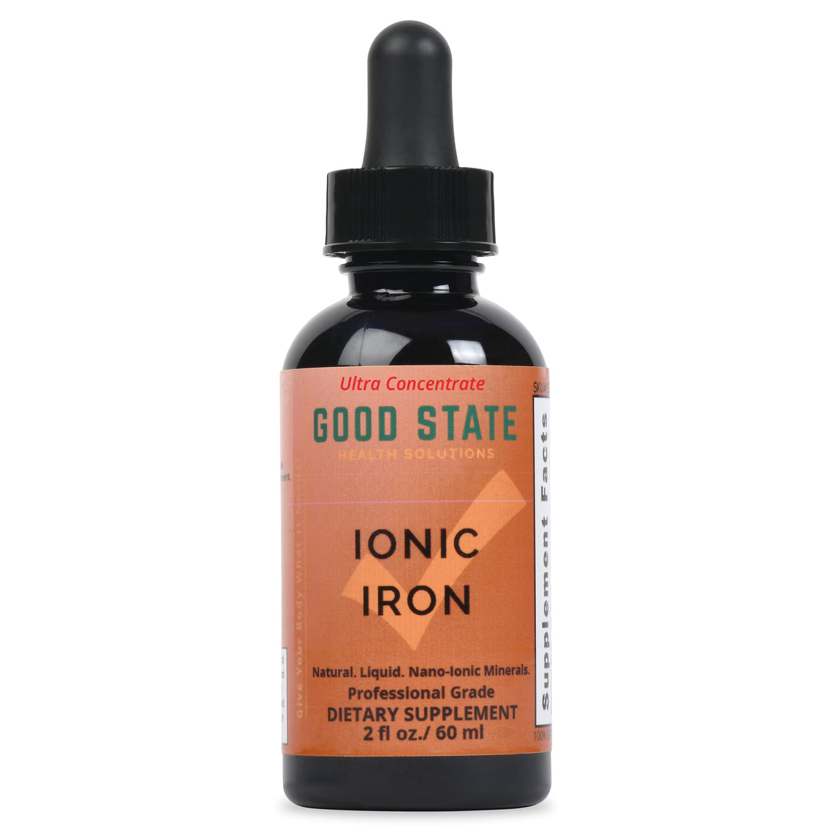 Good State Liquid Ionic Iron Ultra Concentrate bottle for easy daily iron intake.