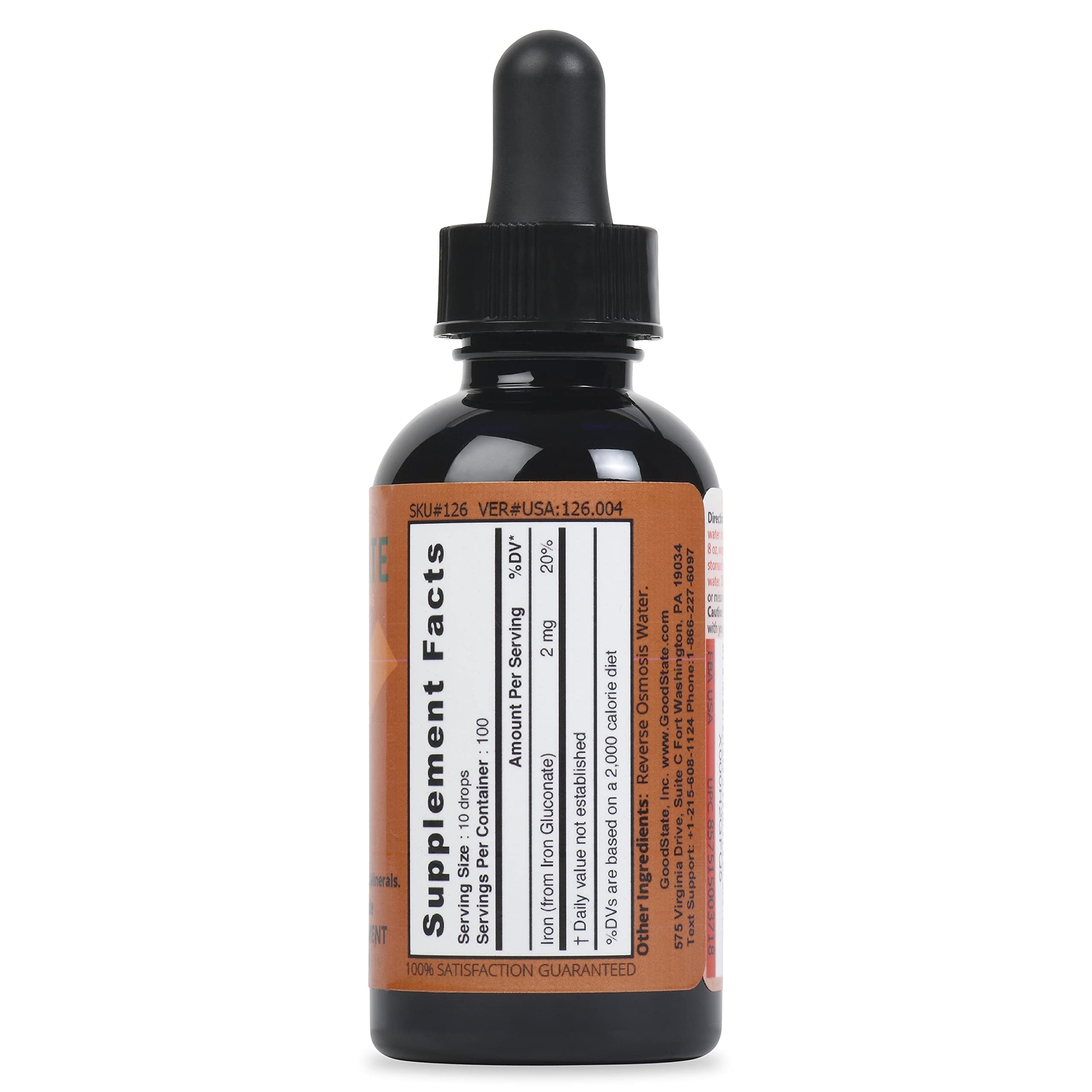 Good State Liquid Ionic Iron Ultra Concentrate drops ready to dispense with precision.