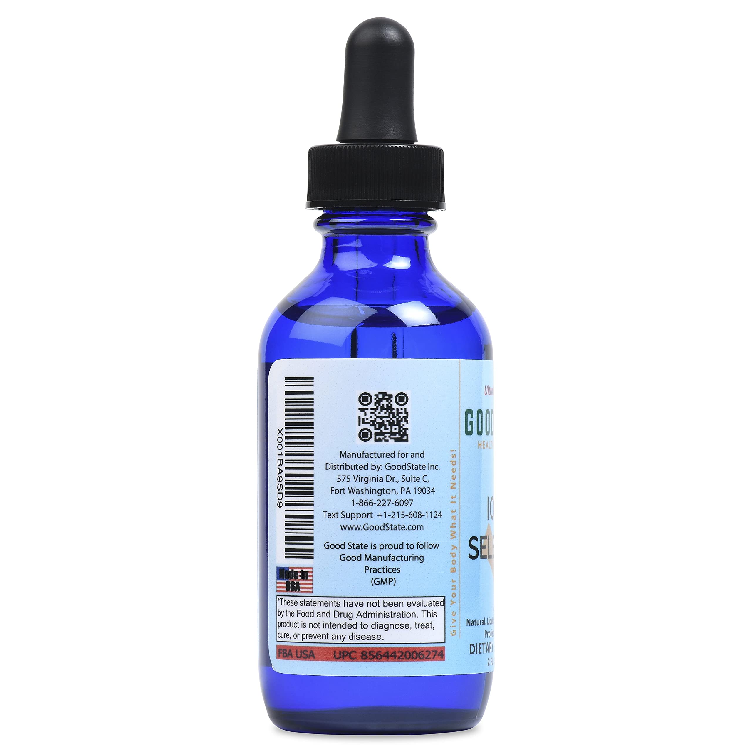 Good State liquid ionic selenium glass bottle packaging showcases premium presentation