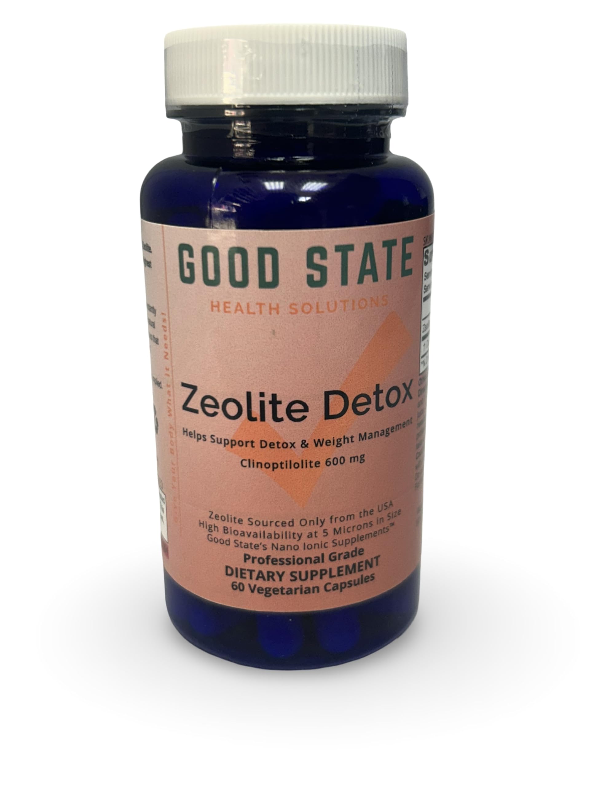 Good State Zeolite Detox bottle with 60 veggie capsules for daily wellness support.