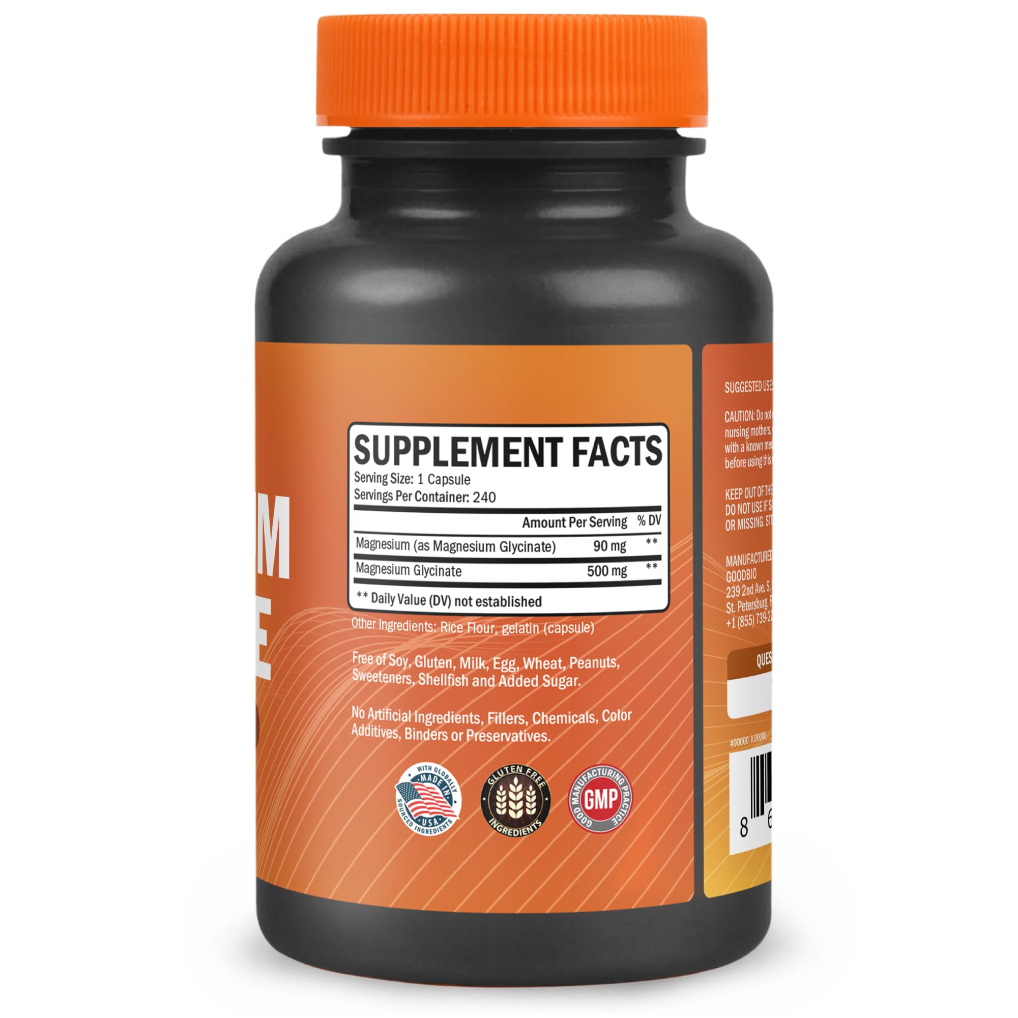 GOODBIO Magnesium Glycinate bottle ready for easy daily use.