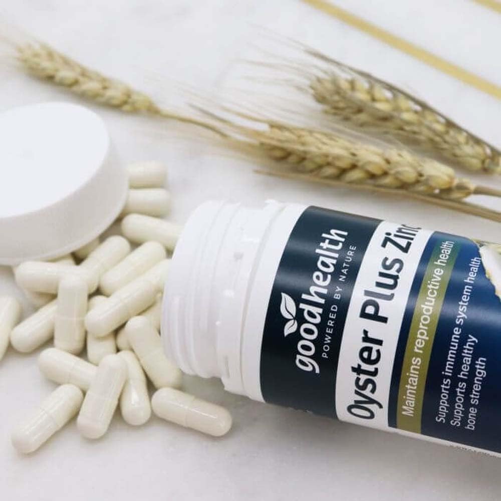 Graphic showing Goodhealth Oyster Plus nutrients for reproductive and immune support
