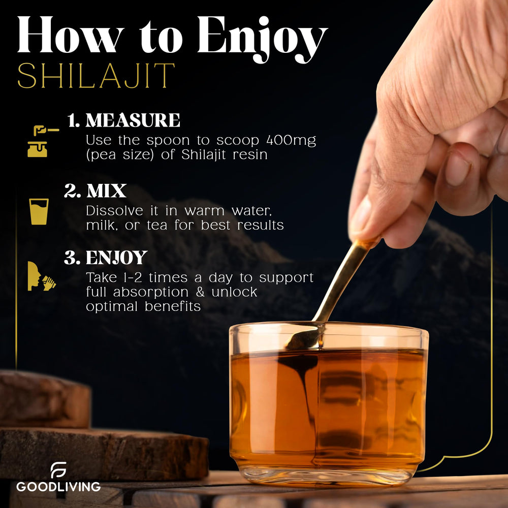 GoodLiving resin amber glow suggests potent mineral matrix for daily resilience.