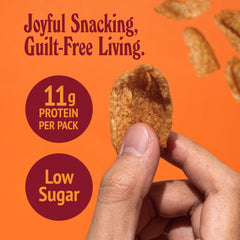 Goodness Plant Bangkok Bites Tom Yum packaged snack emphasizes vegan, gluten-free options.