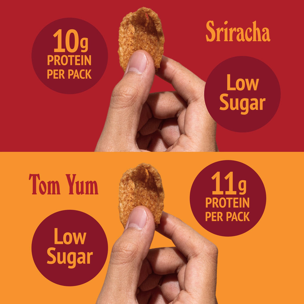 Vegan-friendly Bangkok Bites shown for quick, plant-based snacking.