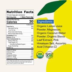 GOODONYA Lemonade powder dissolves in water for a refreshing citrus aroma.