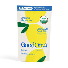 GOODONYA Organic Hydration Lemonade Powder boosts daily hydration with a clean, fruity flavor.