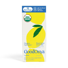 GOODONYA Organic Hydration packaging highlights organic certification for trusted daily hydration.