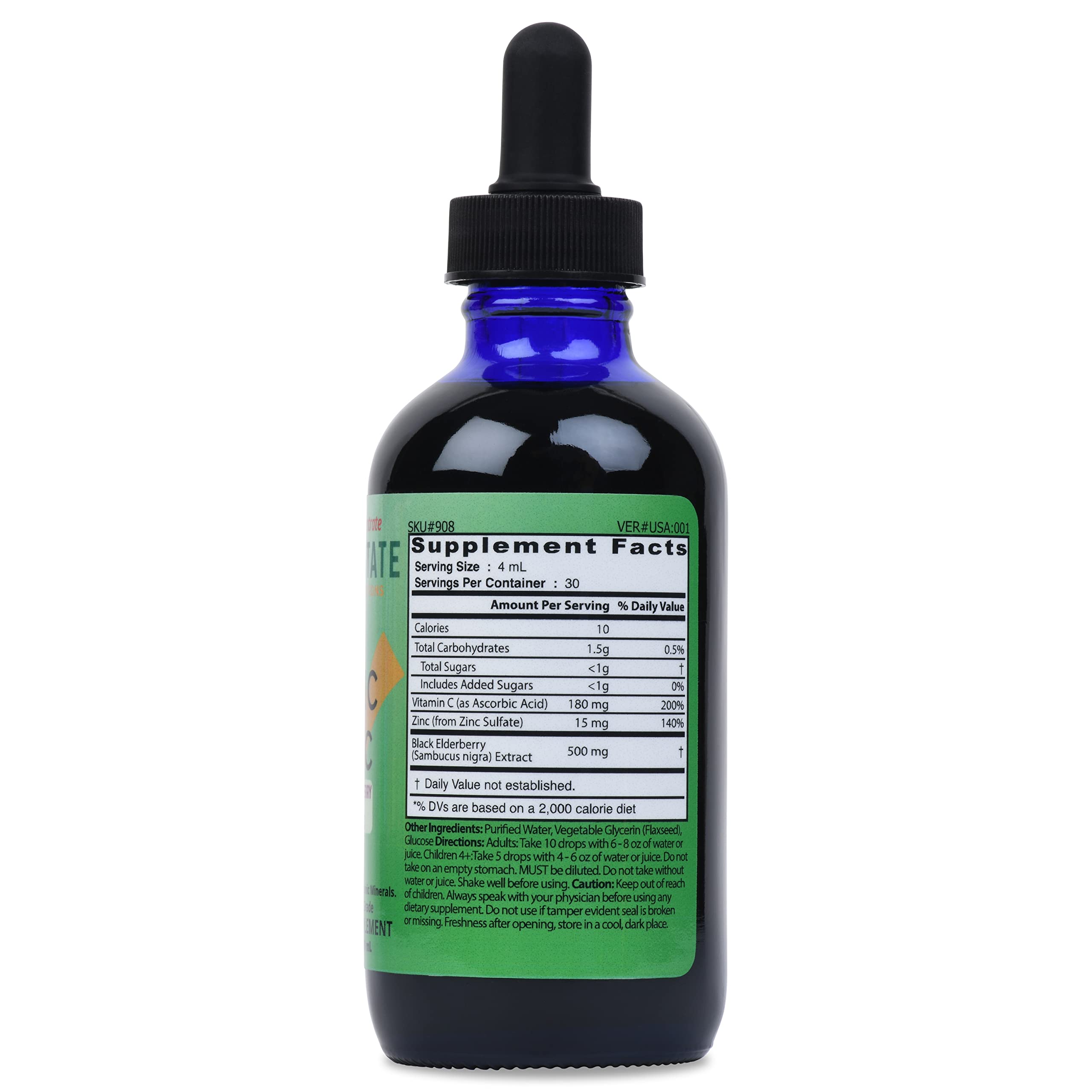 Good State Ionic Zinc and Elderberry label close-up highlights premium packaging.