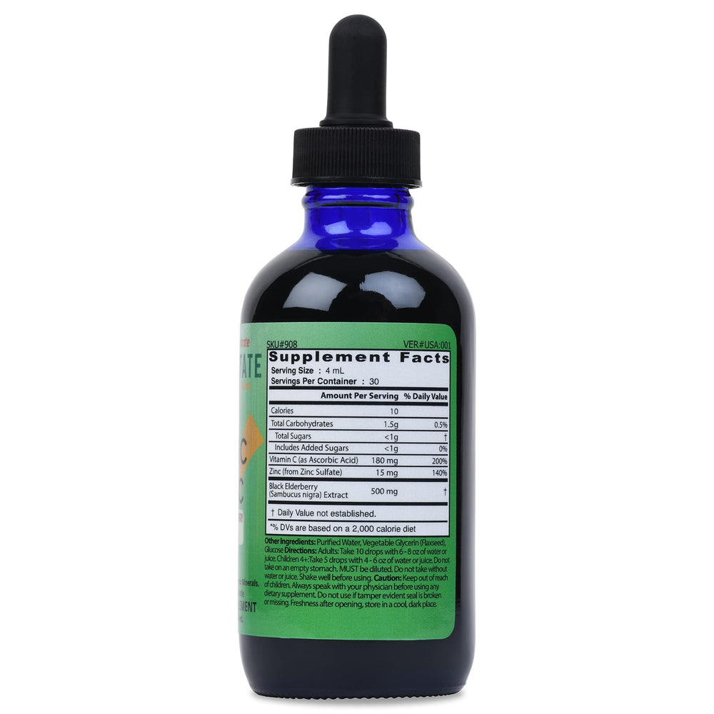 Good State Ionic Zinc and Elderberry label close-up highlights premium packaging.