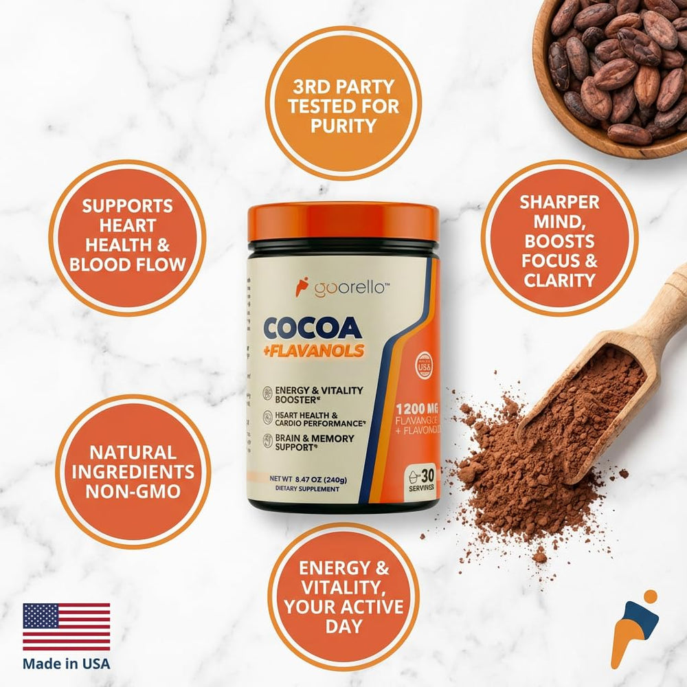 Goorello non-GMO purity seal communicates clean ingredients.