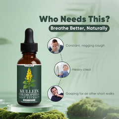 GOOVIP ETHALE Mullein Drops label close-up showing natural ingredients.