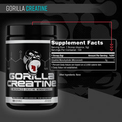Gorilla Mind creatine monohydrate serving scoop for consistent daily dosing