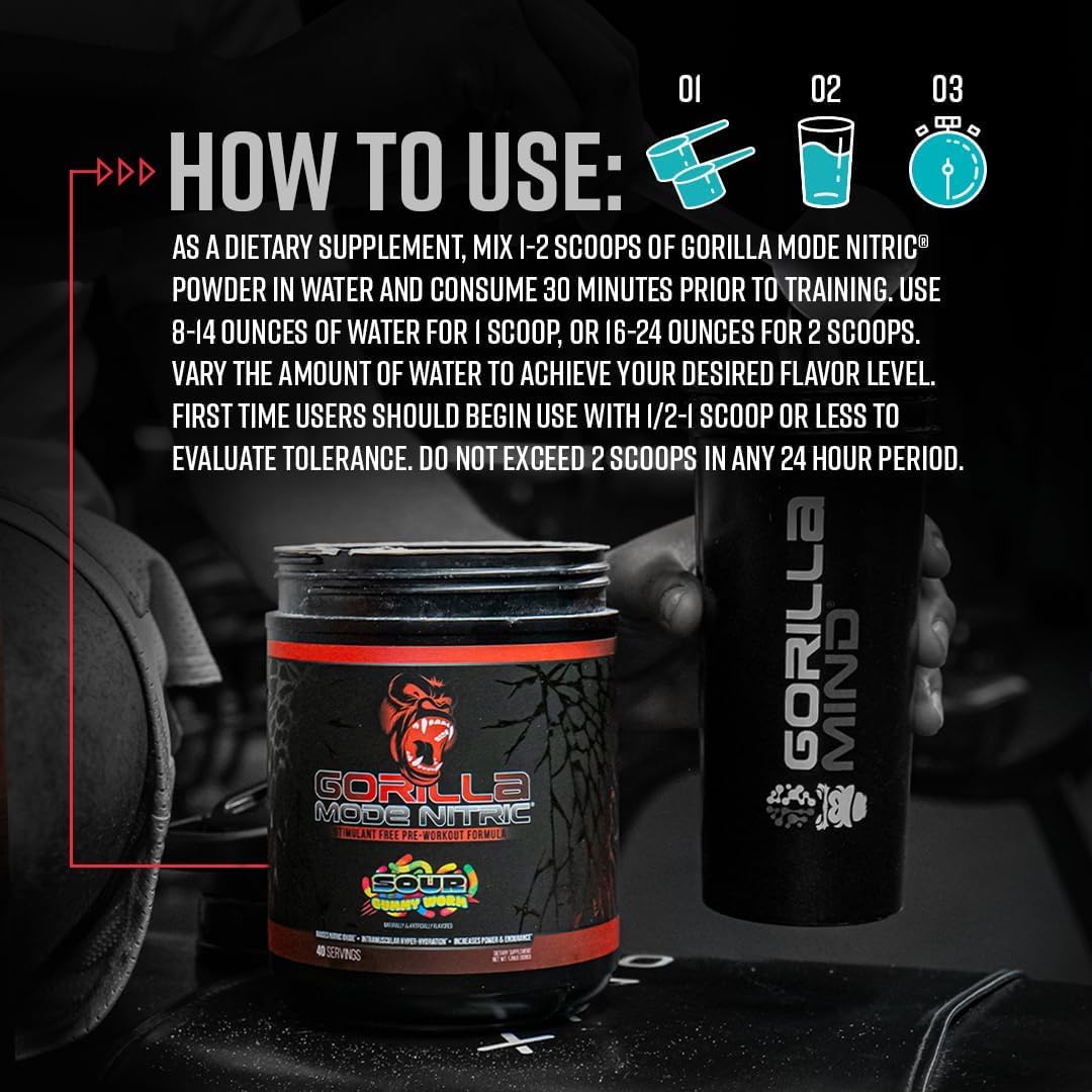 Gorilla Mind Gorilla Mode Nitric Upgraded glass with dissolved powder for smooth mixing