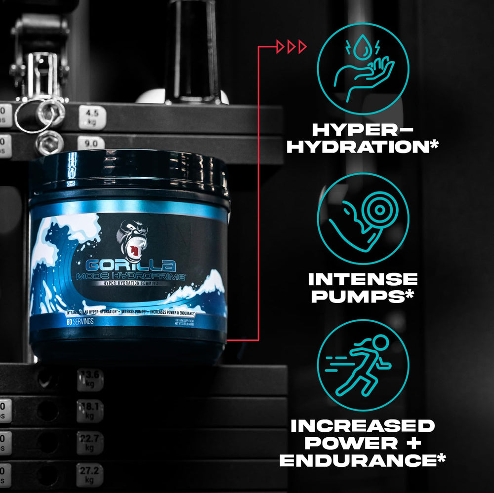 Gorilla Mind Hydroprime powder dispersion during pour emphasizing hydration support.