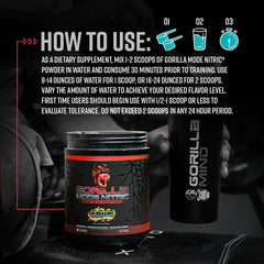 Gorilla Mind Nitric Upgraded agmatine nitrate formula for NO support
