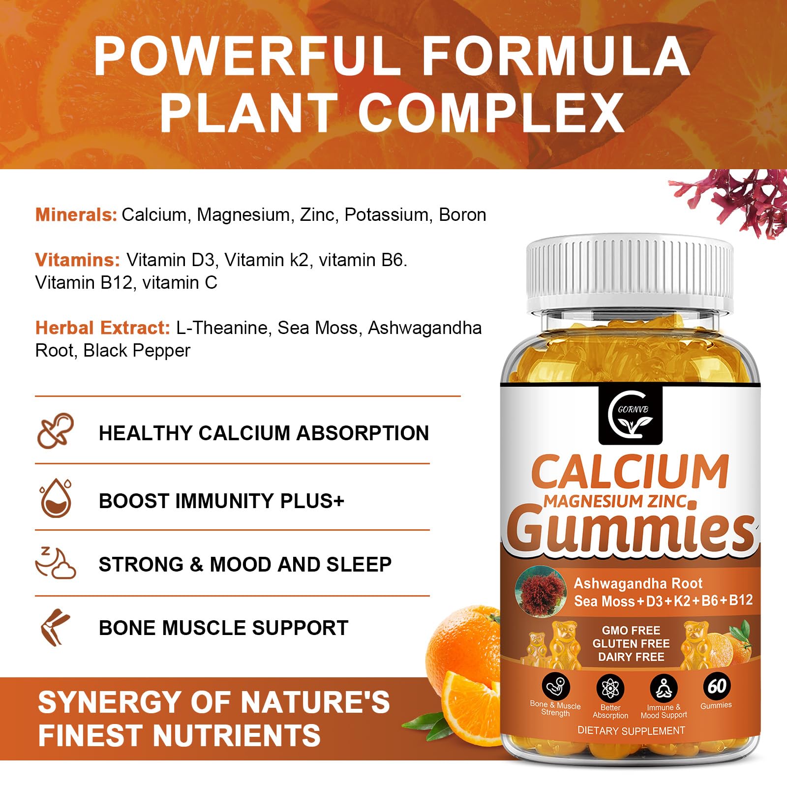 GORNVB gummies on plate for easy daily intake