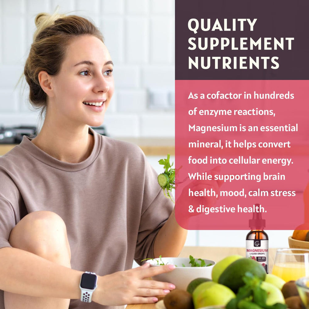 GORNVB Magnesium Glycinate Drops include an easy dispense cap for precise dosing.