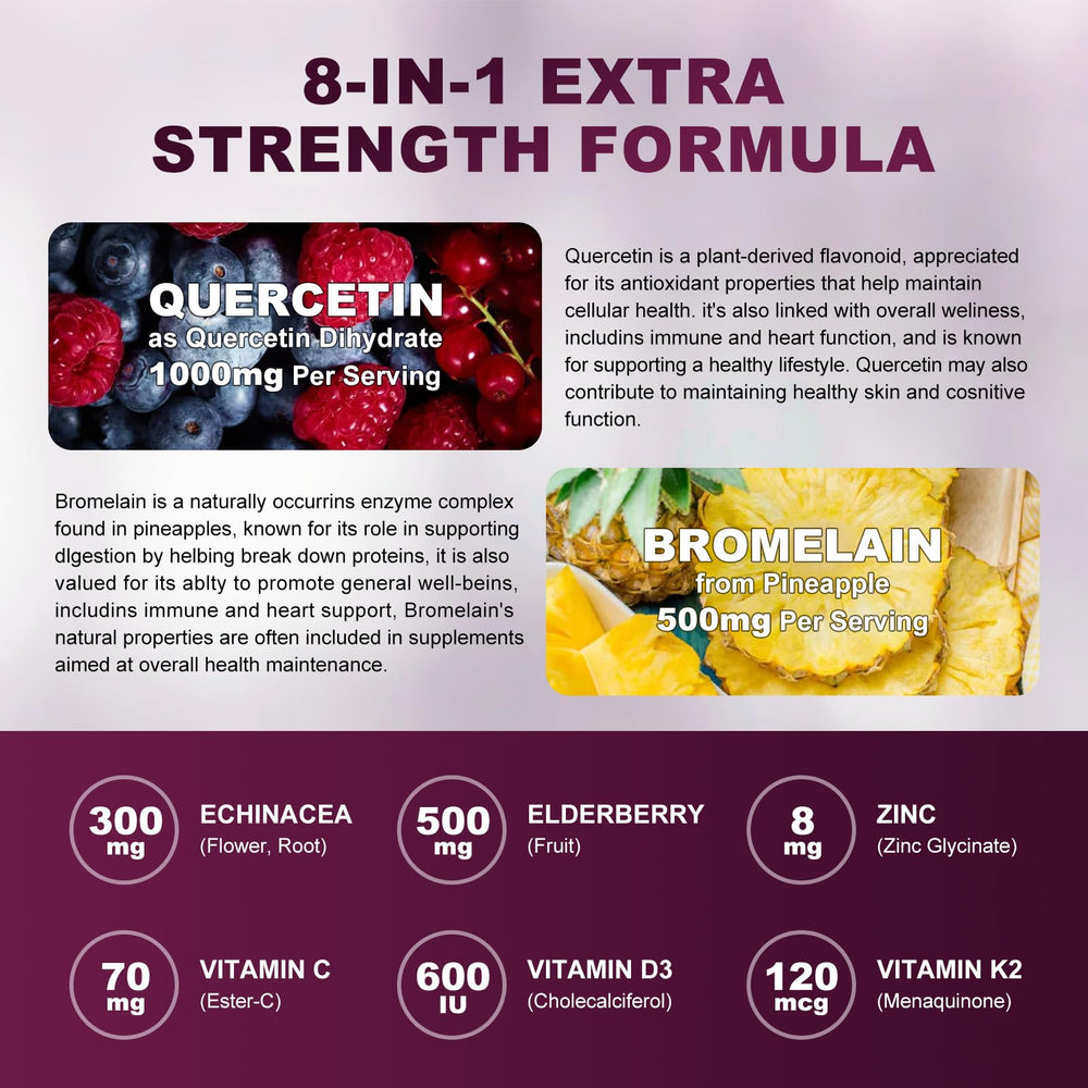 Ingredient blend with elderberry and zinc highlighted for seasonal vitality