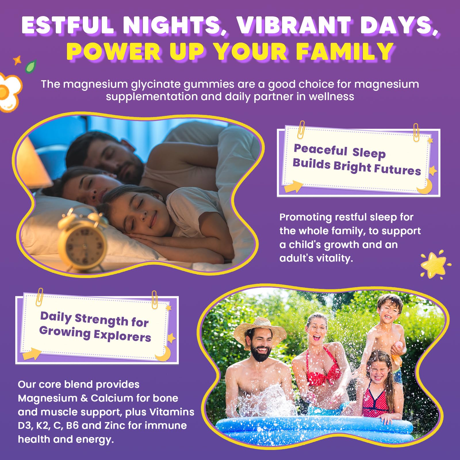 Berry-flavored sugar-free gummies suitable for the whole family.