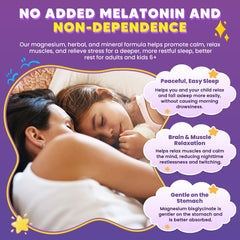 Melatonin-free formulation highlighted as a natural sleep support option.