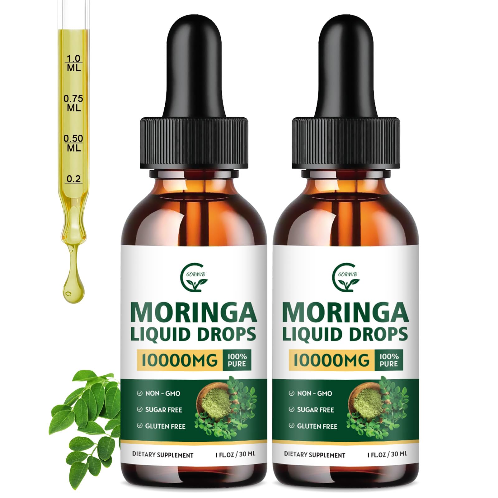 GORNVB Moringa Liquid Drops bottle ready for daily use for vitality