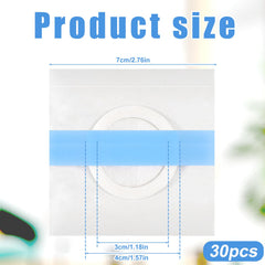 Gosknor castor oil pack wrap 7x7 cm PU film close-up showing leak-proof design.