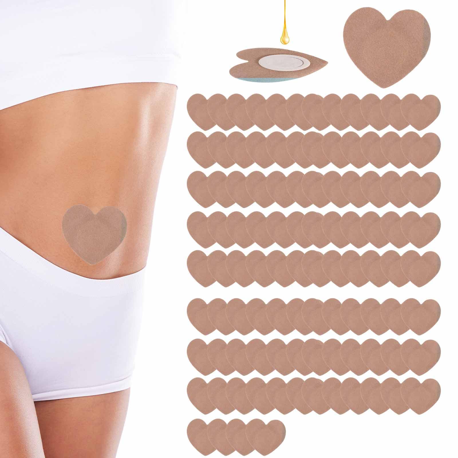 Gosknor castor oil pack wrap, heart shape, self-adhesive for secure use.