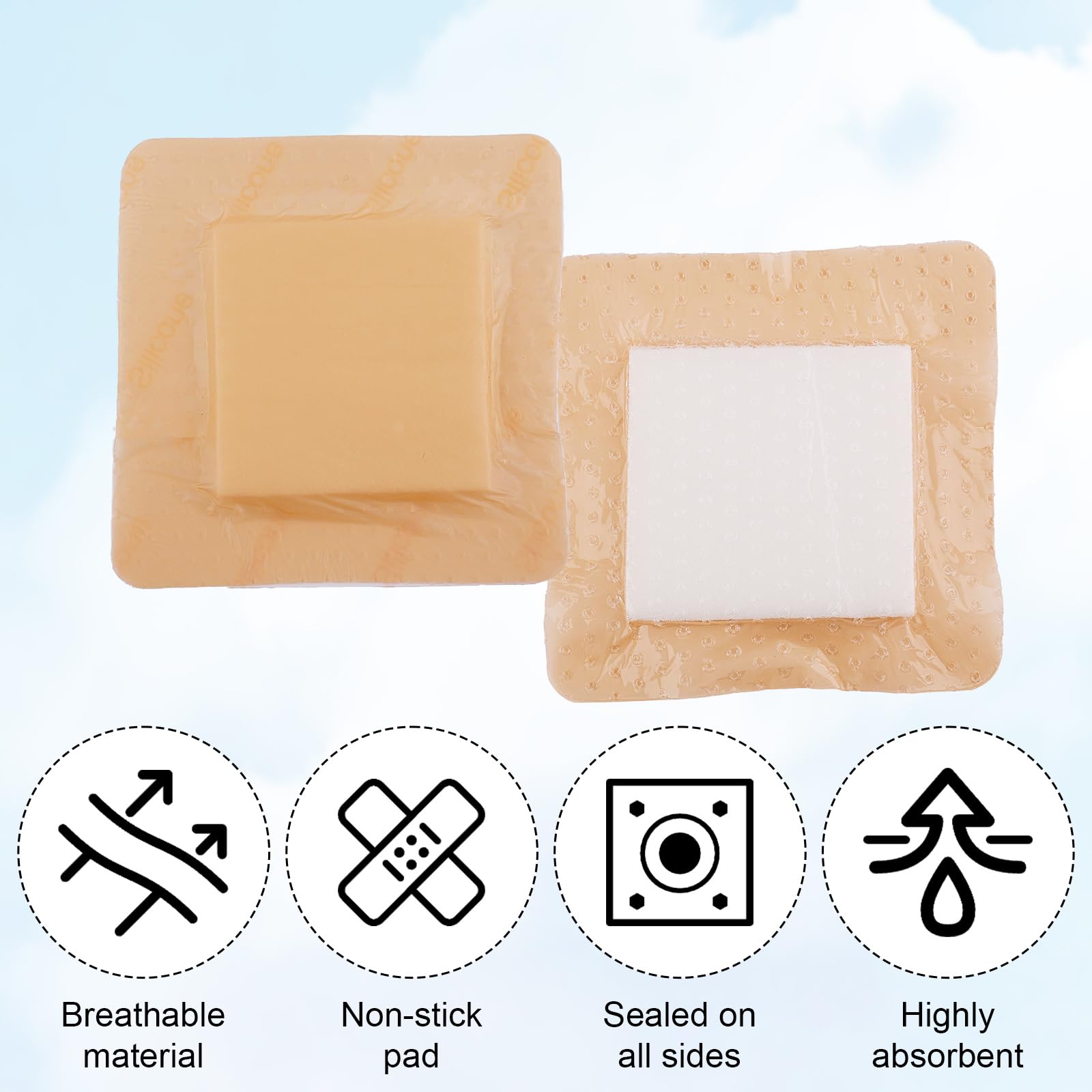 Absorbent inner pad contained within Gosknor wrap