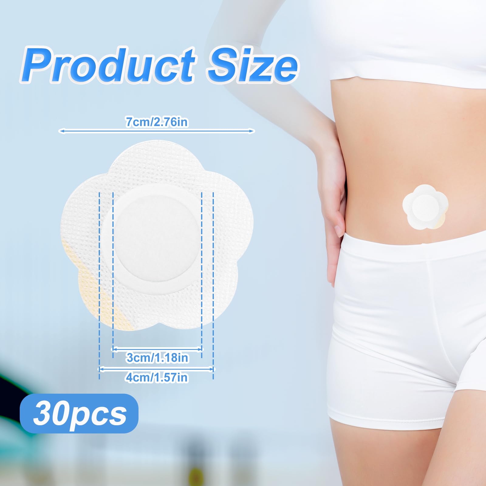 Gosknor self-adhesive belly patch stays in place during rest