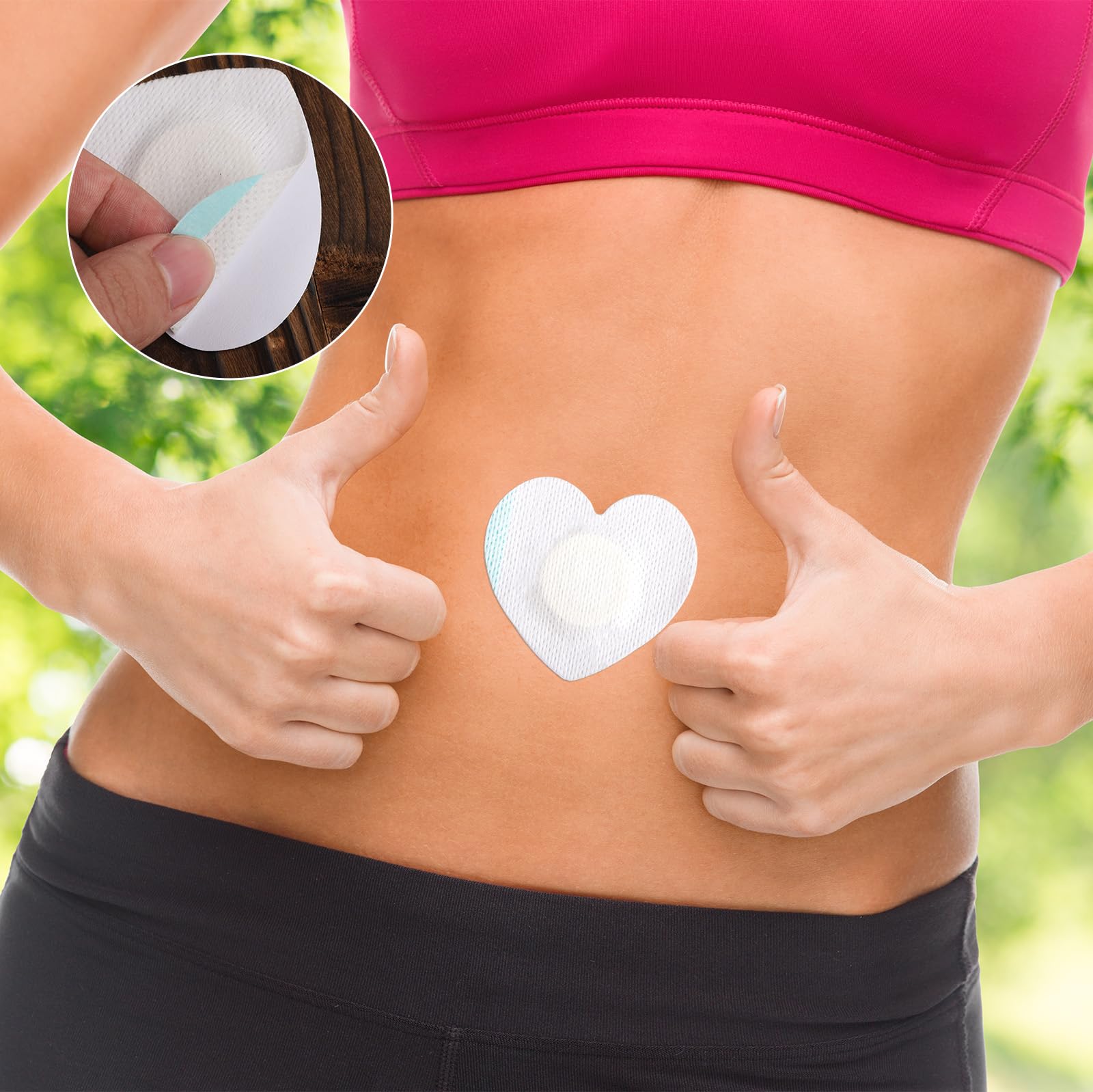 Gosknor plum blossom navel patch pack uses breathable fabric to reduce irritation.