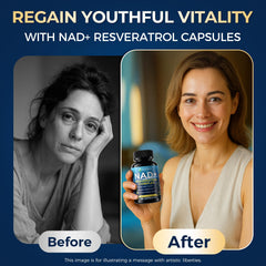 GparkNature NAD+ bottle back label details ingredients like resveratrol and CoQ10.