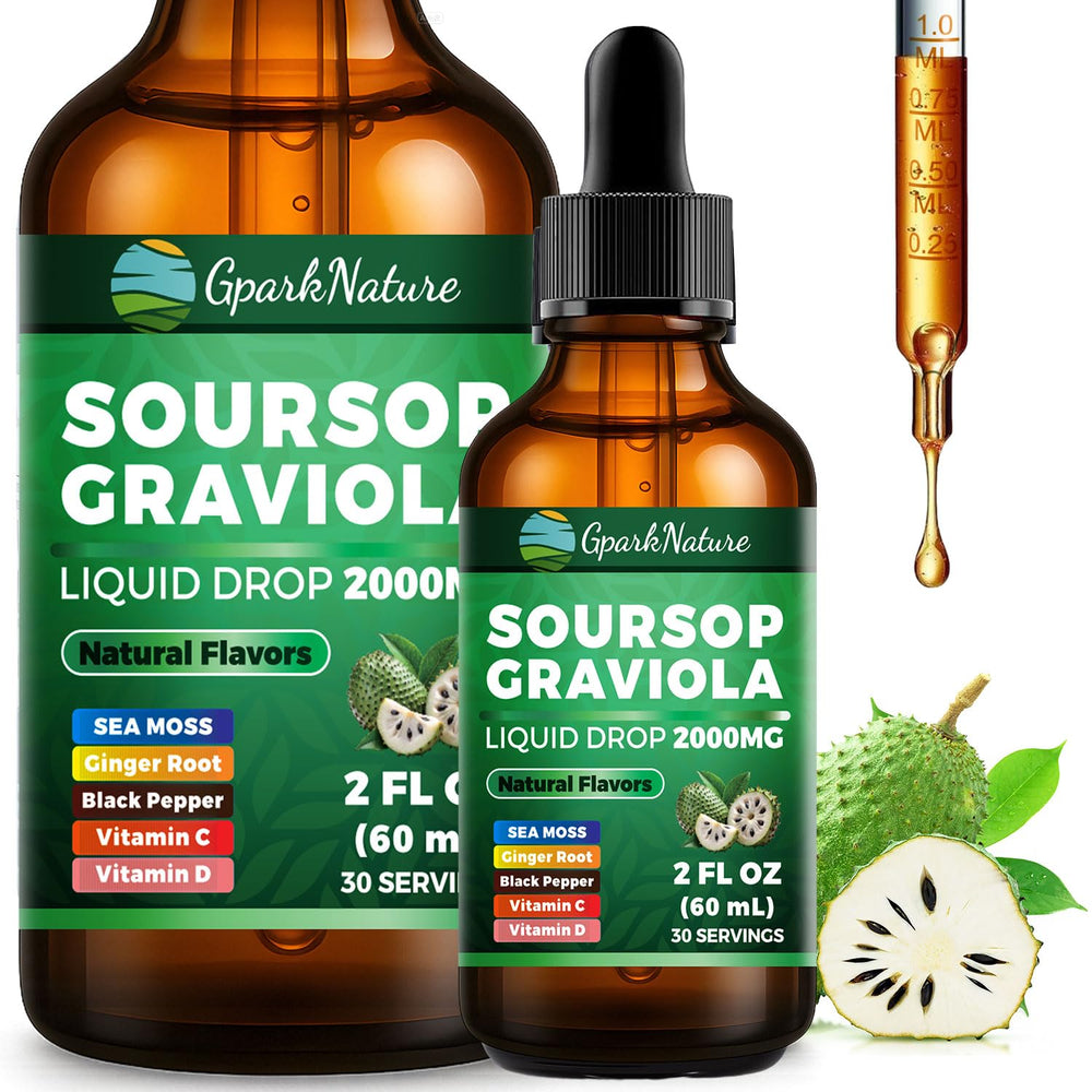 GparkNature Soursop Drops packaging with label and bottle