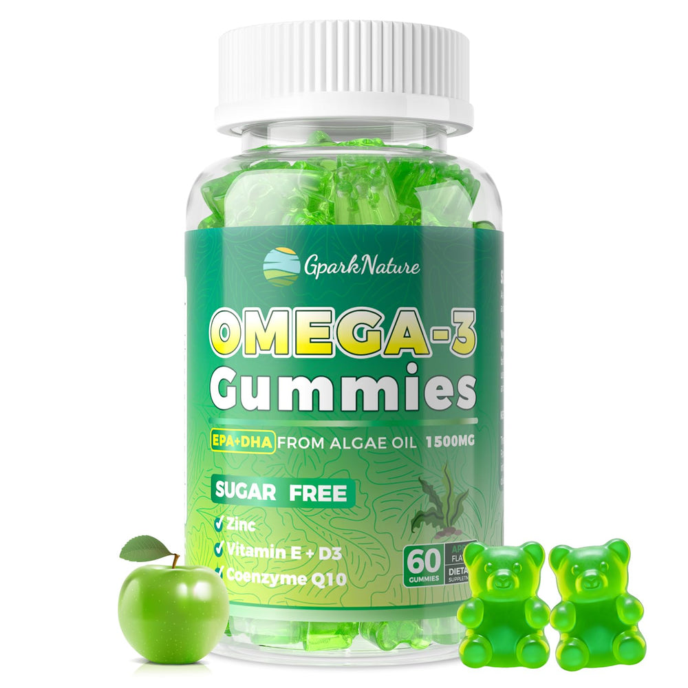 GparkNature vegan omega-3 bottle with clear label for daily use.