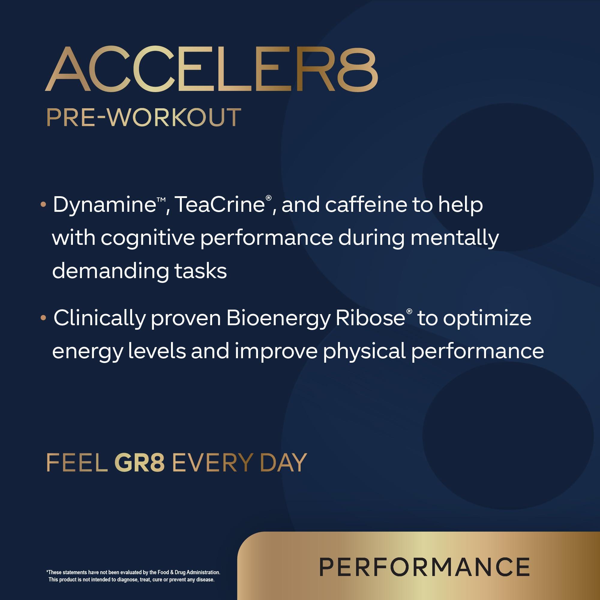 GR8 LIFESTYLE Acceler8 ingredients highlight dicaffeine malate for steady energy.