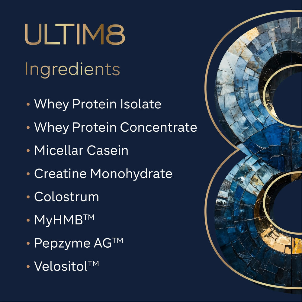 GR8 LIFESTYLE ULTIM8 nutrition facts reveal 25g protein per serving.