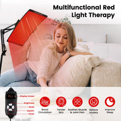 Gracekey dual-wavelength panel emits 660nm and 850nm for skin and deeper tissue care.