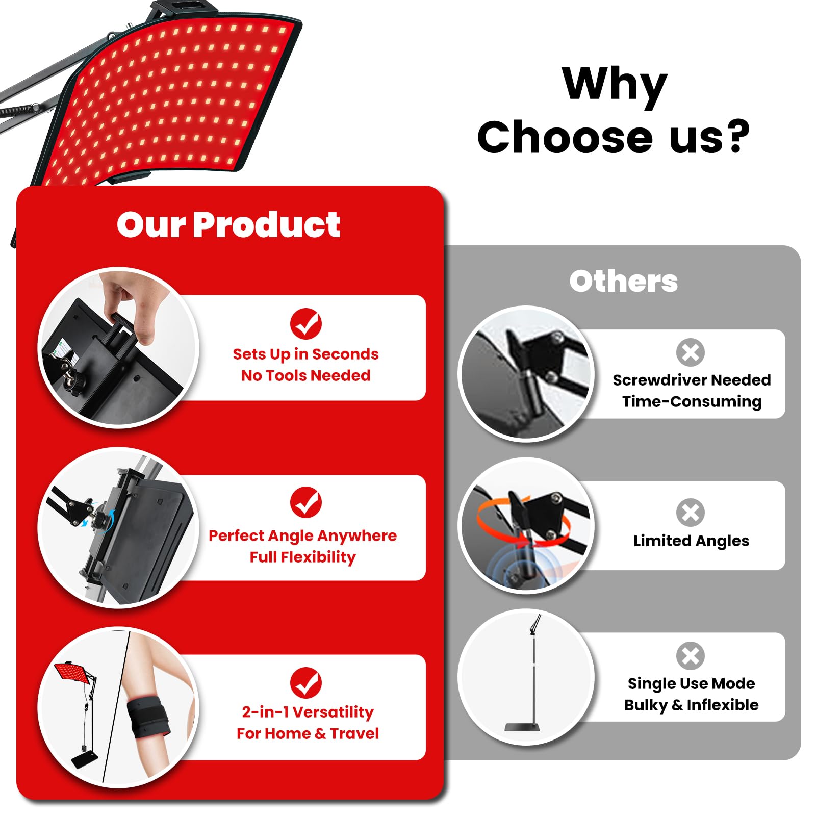 Gracekey quick clip detaches for portable use at home, office, or travel.
