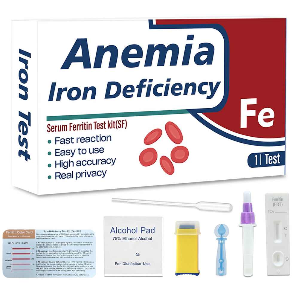 Graclin iron deficiency test kit box front view for quick ferritin checks