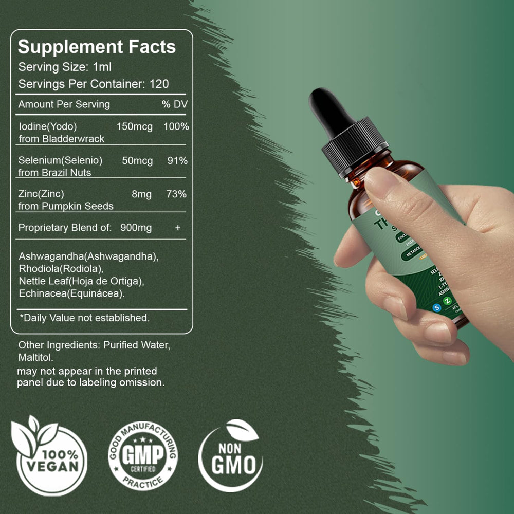 Graclin thyroid support liquid drops in use with an active, focused daily routine.