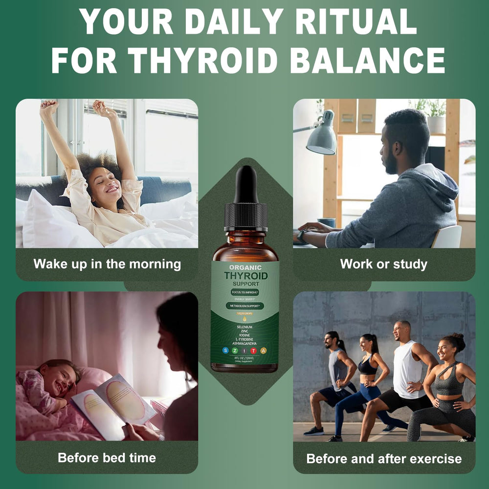 Graclin thyroid support liquid drops packaging presents a compact 4 oz everyday use bottle.