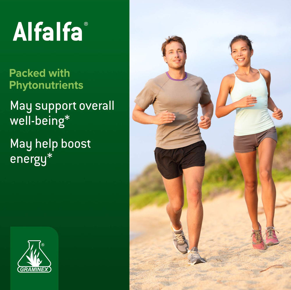 Graminex alfalfa tablets immunity-support image suggests potential immune-friendly benefits