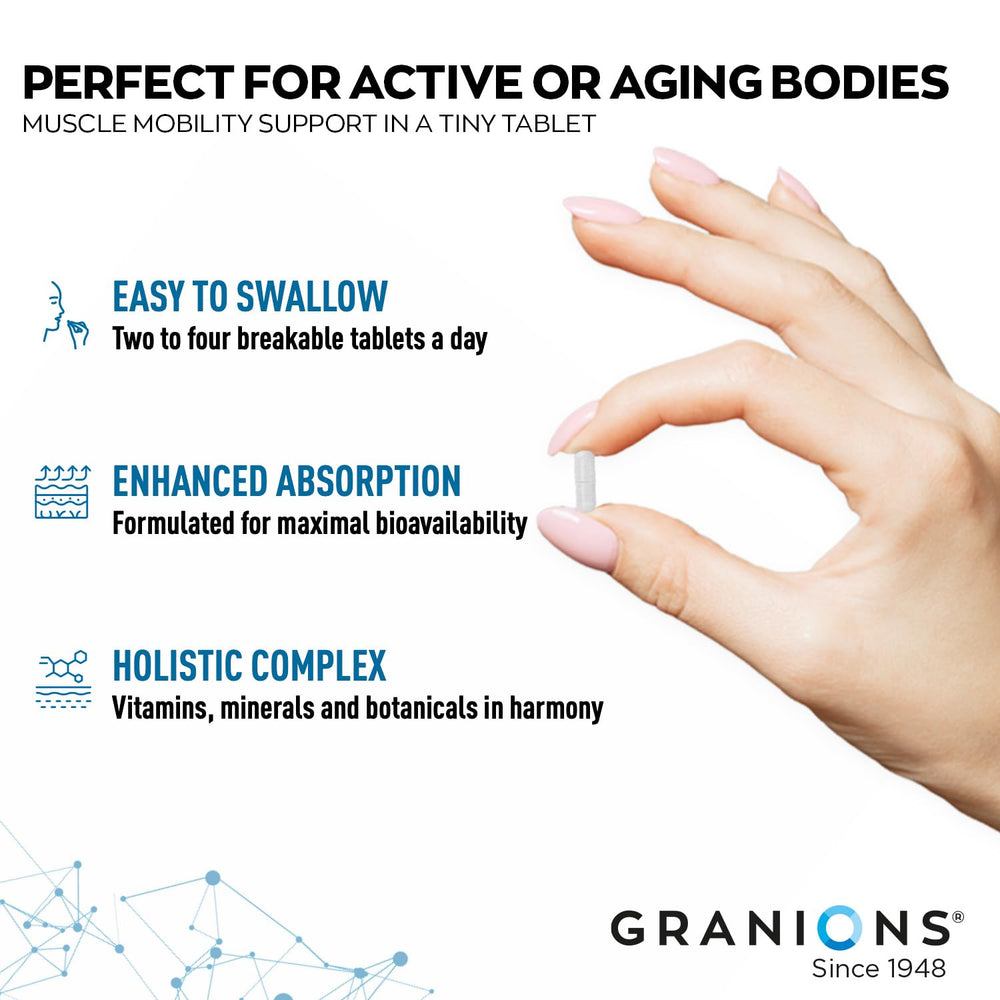 Granions Advanced Muscle Comfort magnesium and potassium support normal muscle function.