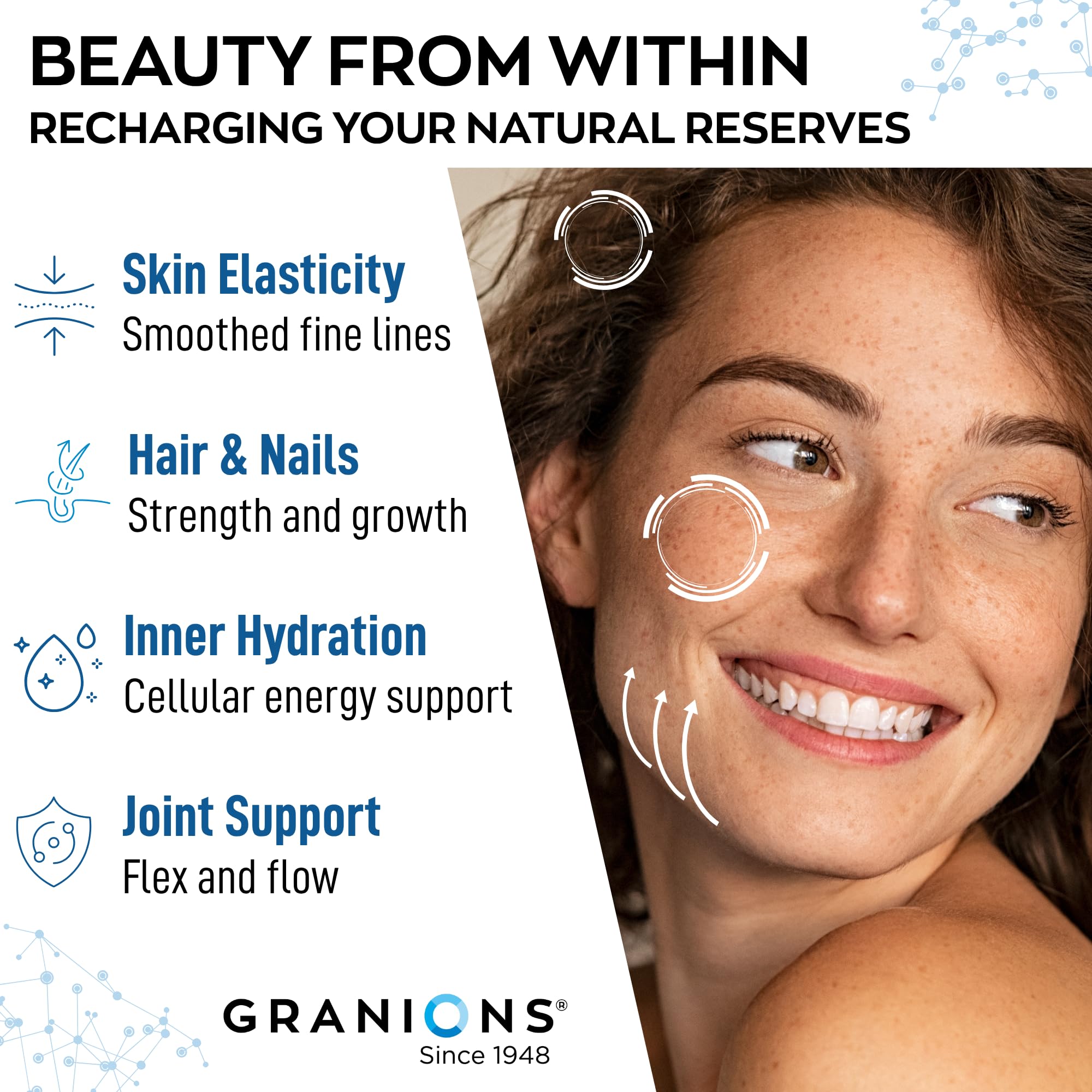 Granions collagen powder dissolves quickly in water for easy mixing