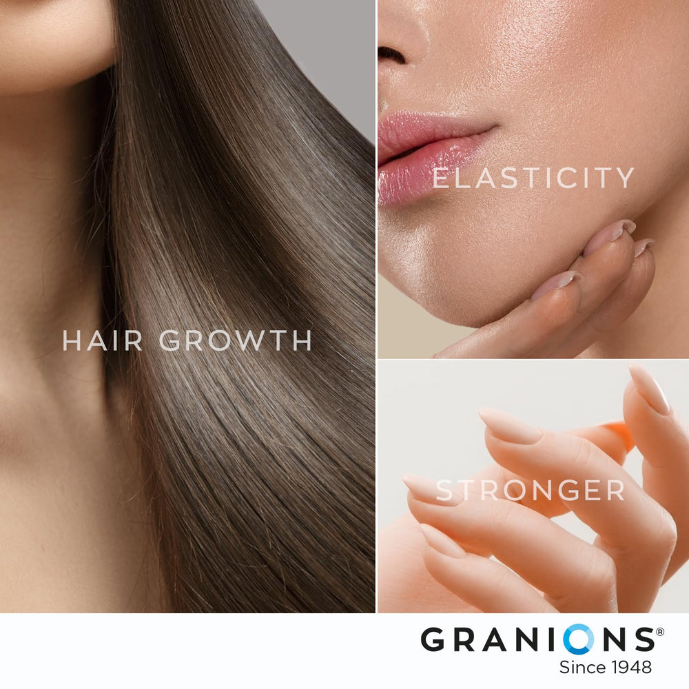 Granions keratin boost reinforces hair structure and shine.