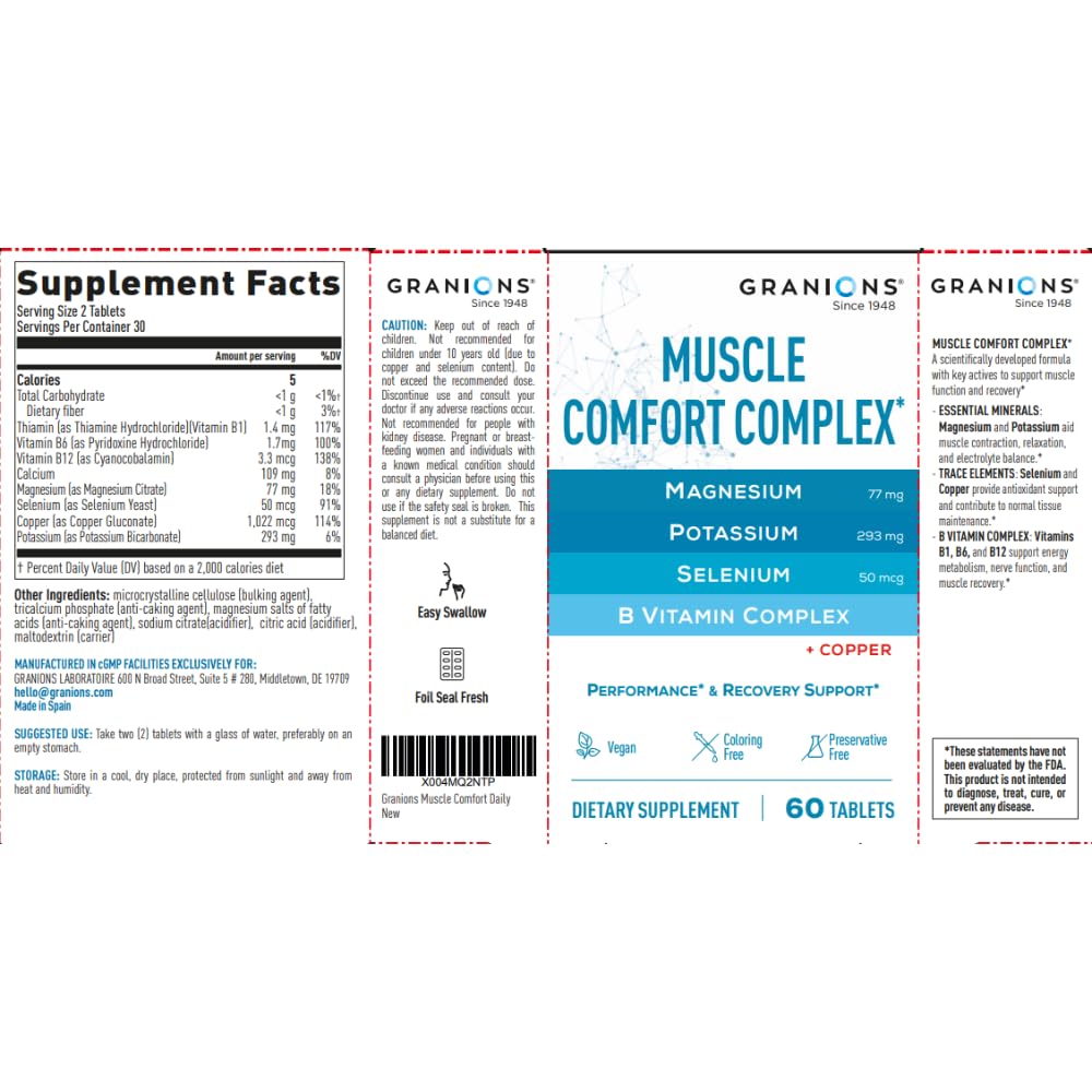 Granions Muscle Relaxer capsules on a desk ready for everyday routine.