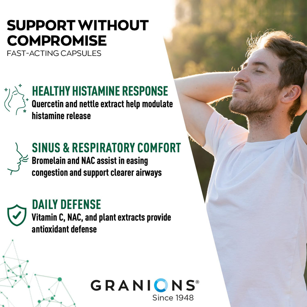 Granions NAC and Vitamin C capsule emphasizing immune support in routine