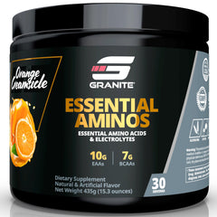 Granite Essentials Orange Creamsicle bottle boosts recovery and flavor during workouts.