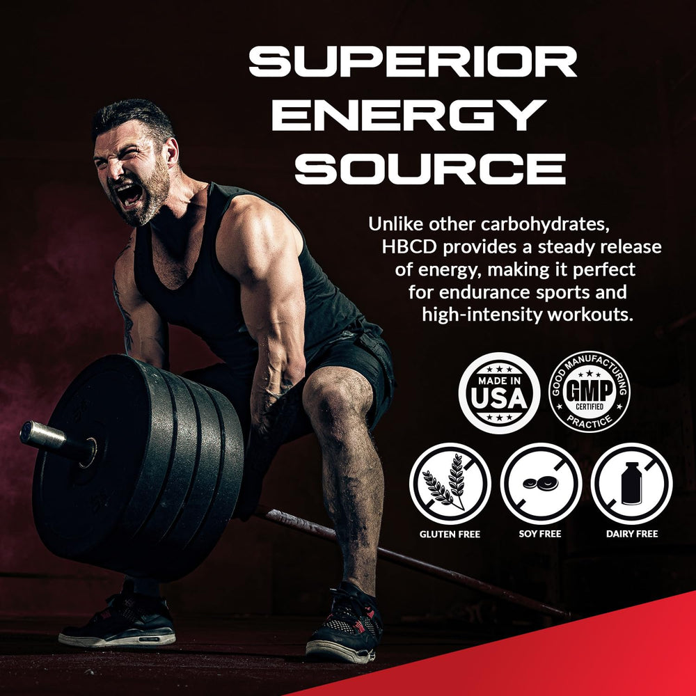 Granite Supplements HBCD powder measuring scoop ready for post-workout glycogen support.